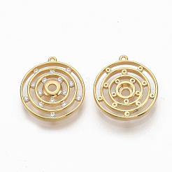 Латунные микропаве прозрачные подвески с фианитом&nbsp;ZIRC-Q021-009G-NF