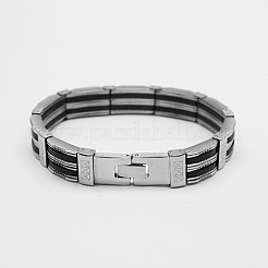 Bracelets à maillons punk rock en acier inoxydable 304 pour hommes&nbsp;WG87BE9-01