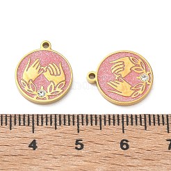 Pendentifs en acier inoxydable 304 émaillés&nbsp;STAS-B142-10G