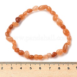 Браслеты из натуральных красных бусин авантюрина для мужчин и женщин&nbsp;LS-BJEW-I320-01B