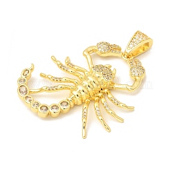 Pendenti in zirconi cubici trasparenti in micro pavè di ottone&nbsp;KK-A296-25G