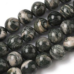 Природные зебры яшмы бисер нитей&nbsp;G-F818-A08-14mm-01