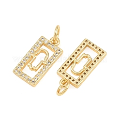Breloques en laiton zircon cubique transparent&nbsp;CU-CBA4934-08G-B