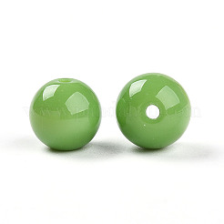 Perles de verre opaques de couleur unie&nbsp;LS-GLAA-N007-10mm-A11
