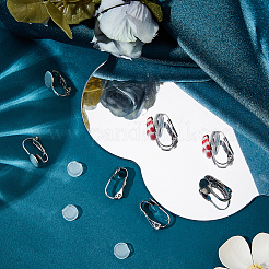 20 шт. латунная клипса для сережек&nbsp;KK-SP0001-22P