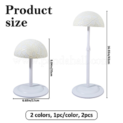 2 шт. 2-х цветные пластиковые с кружевной тканью подставки для париков&nbsp;ODIS-FH0001-25