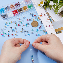 360шт 12 цвета гальванические стеклянные бусины&nbsp;EGLA-DC0001-14B