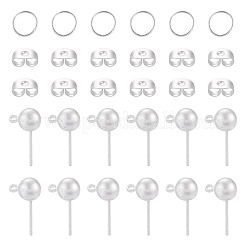 20 Stück Messing-Kugelpfosten-Ohrstecker&nbsp;KK-TA0008-98