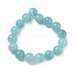 Billes de jade naturelles de teint en malaisades teintes&nbsp;G-G021-01D-08