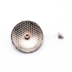 Rivetti decorativi in lega a 1 foro e turchese con occhio di gatto&nbsp;PALLOY-WH0092-10C-P
