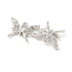 Латунные микропаве прозрачные подвески с фианитом&nbsp;KK-Z057-02P