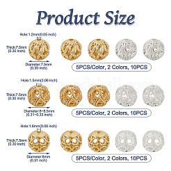 30шт 6 стильные латунные бусины&nbsp;KK-TA0001-24