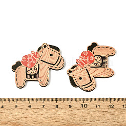 Pendentifs en bois imprimées&nbsp;WOOD-T033-01B