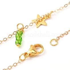Chaînes de câble en laiton pendentif colliers ensembles&nbsp;NJEW-JN03721-02