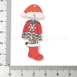 Большие акриловые подвески с рождественским принтом&nbsp;LS-MACR-F086-03A