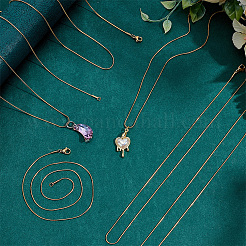 8 шт. 0.9 мм 304 нержавеющая сталь змейка ожерелье цепь&nbsp;STAS-PH0006-90