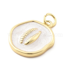 Pendentifs en laiton émaillé sur le thème de l'océan&nbsp;KK-Q029-01G-G