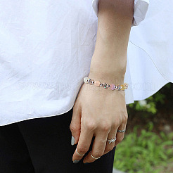 160 шт. 8-х цветные бусины из сплава со стразами&nbsp;FIND-CW0001-11