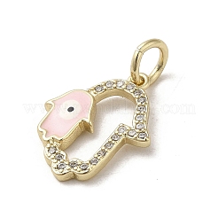Colgante micropavé cubic zirconia de latón&nbsp;KK-E092-24G-02