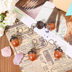 Украшение подвески из деревянного желудя&nbsp;HJEW-CA00008