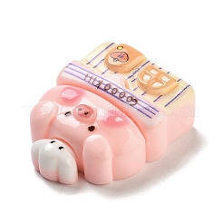 Красочные свиньи тематика непрозрачные смоляные кабошоны&nbsp;CRES-U002-02E