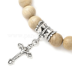 Bracelets à breloques en alliage croisé&nbsp;BJEW-JB12357-03