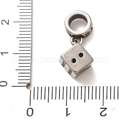 Europäische Anhänger aus chirurgischem Edelstahl 316 mit Strassen&nbsp;SA-CBA7555-15AS-02