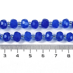 Нити бусин из натурального голубого агата (окрашенного и нагретого) G-H057-A14-02