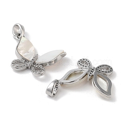 Латунные микропаве прозрачные подвески с фианитом&nbsp;KK-B102-18P