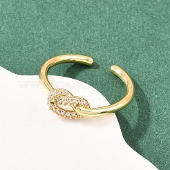 Anillos de dedo latón micropavé circonio cúbico&nbsp;RJEW-C153-01G-02