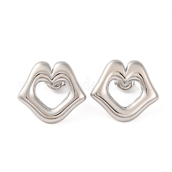 Boucles d'oreilles à tige en acier inoxydable 304 anti-ternissement&nbsp;LS-EJEW-G395-08P