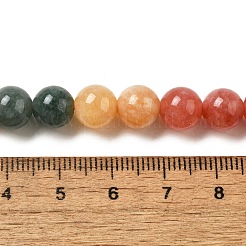 Billes de jade naturelles de teint en malaisades teintes&nbsp;G-G021-02B-21