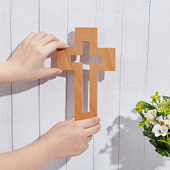 Décoration murale croix en bois&nbsp;AJEW-WH0270-135A