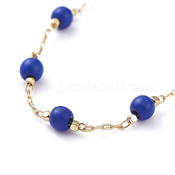 Pulseras redondas de cuentas de turquesa sintética (teñidas)&nbsp;BJEW-JB05274-02