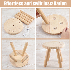 Holzscheit-Hocker&nbsp;AJEW-WH0596-917A