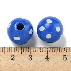 Perles européennes en bois imprimées&nbsp;WOOD-G022-18G