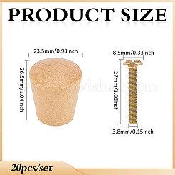 20 шт. ручки для ящиков из дерева схима&nbsp;AJEW-BC0010-08