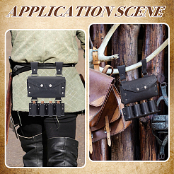 Сумка на пояс из искусственной кожи с 4 пробковой стеклянной бутылкой&nbsp;AJEW-WH0678-31A