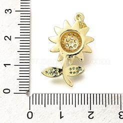 Cremagliera placcatura micro ottone spianare pendenti zirconi&nbsp;KK-M309-30G-02