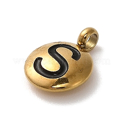 Подвески из нержавеющей стали 304 с черной эмалью&nbsp;STAS-R009-01G-S