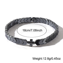 Браслеты из синтетических немагнитных гематитовых бусин для мужчин&nbsp;WZ5779