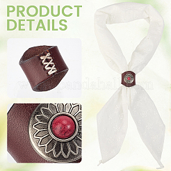 2 pieza de clips para bufanda de cuero&nbsp;AJEW-CL0005-24B
