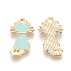 Pendentifs chaton en alliage émail&nbsp;LS-ENAM-S115-038B