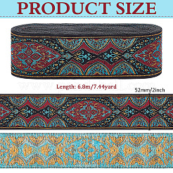 Лента жаккардовая из полиэстера в национальном стиле для аксессуаров одежды&nbsp;OCOR-WH0097-39B