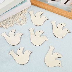 20 Stück unbehandelte Holzanhänger-Dekoration&nbsp;BIRD-CP0001-02