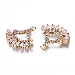 Латунные микропаве прозрачные подвески с фианитом KK-S359-126-B01-RS