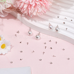 30 шт. 2 стиля 925 булавки с плоской головкой из стерлингового серебра&nbsp;STER-SC0001-70P