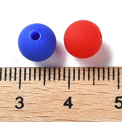 Прорезиненные бусины с имитацией силикона и акрила&nbsp;MACR-D029-01D