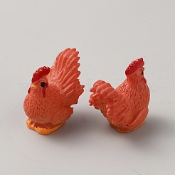 Ornements de coq en résine 3d&nbsp;DJEW-WH0042-70B