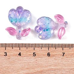 Cabochon decoden di fiori in resina epossidica trasparente&nbsp;CRES-M034-01D
